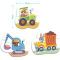 Dodo Baby puzzle 3 in 1 - Mijloace de transport (2,3,4 piese)