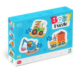 Baby puzzle 3 in 1 - Mijloace de transport (2,3,4 piese)