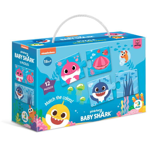 Dodo Puzzle - Potriveste culorile cu  Baby Shark (24 piese)