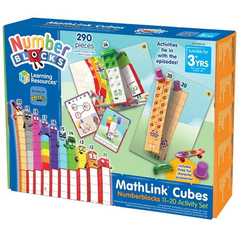 Learning Resources MathLink®Cubes Numberblocks in engleza Set de activitati de la 11 - 20 - RESIGILAT