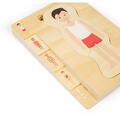 BIGJIGS Toys Puzzle anatomic din lemn - Baiat