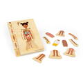 BIGJIGS Toys Puzzle anatomic din lemn - Fetita