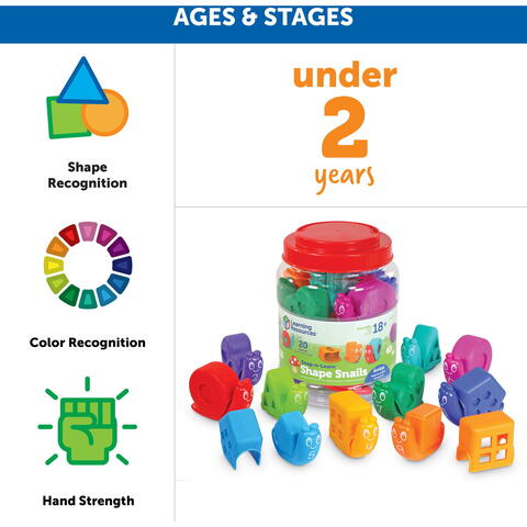 Learning Resources Joc de potrivire cu forme - Melcii veseli