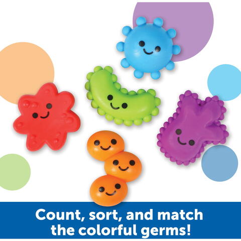 Learning Resources Joc sortare & motricitate - Microbi colorati