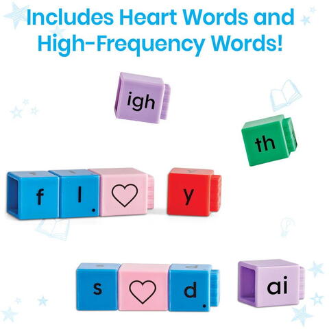 Hand2Mind Cuburi Reading Rods® - Construim cuvinte uzuale (lb.engleza)