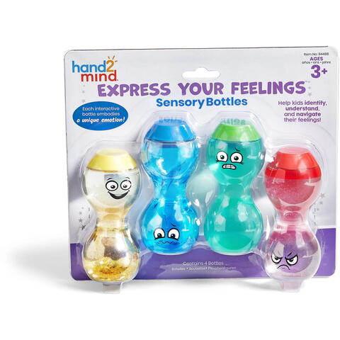 Hand2Mind Clepsidre senzoriale cu emotii - Fericit, nervos, speriat & suparat