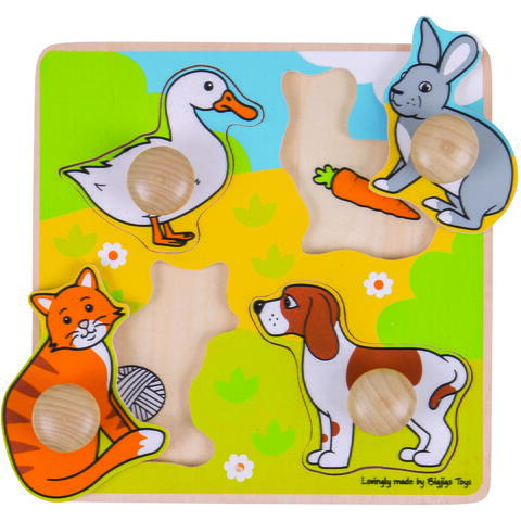 BIGJIGS Toys Primul meu puzzle - animale de companie - RESIGILAT