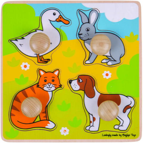 BIGJIGS Toys Primul meu puzzle - animale de companie - RESIGILAT