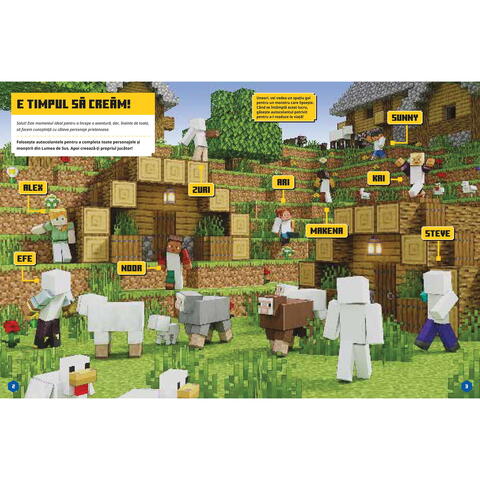 DPH Minecraft. Creeaza-ti propriile personaje - carte cu autocolante