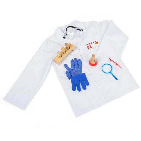 BIGJIGS Toys Set costum si accesorii de laborator pentru copii - RESIGILAT