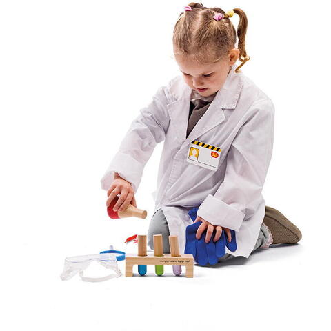 BIGJIGS Toys Set costum si accesorii de laborator pentru copii - RESIGILAT