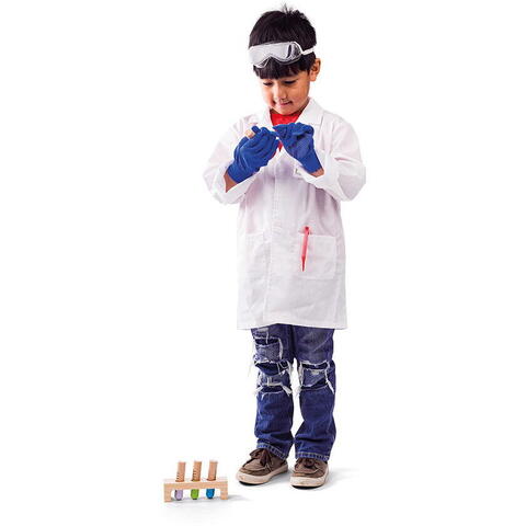 BIGJIGS Toys Set costum si accesorii de laborator pentru copii - RESIGILAT
