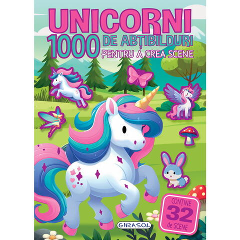 GIRASOL 1000 de abtibilduri  - Unicorni