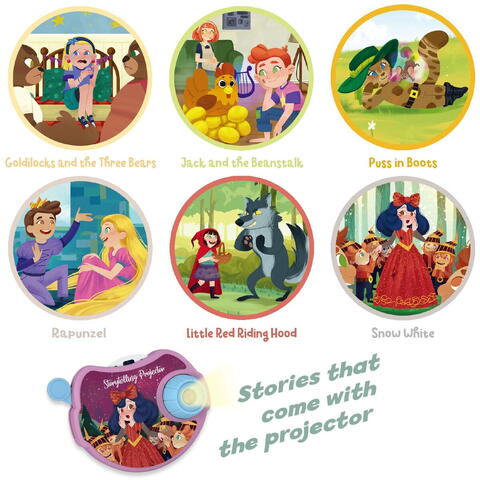 Ambo Funtamin Proiector cu 6 povesti - Rapunzel, Jack si vrejul de fasole, etc