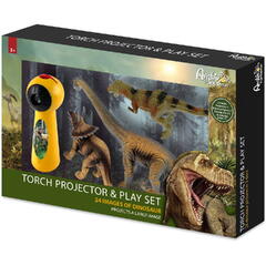 Set proiector tip lanterna & 3 figurine - Dinozauri