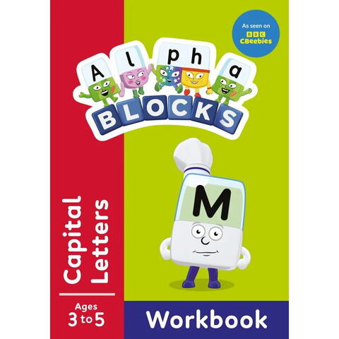 Carte cu activitati Alphablocks - Litere mari