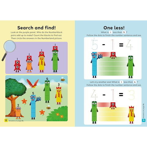 Carte cu activitati Numberblocks - Adunari si scaderi
