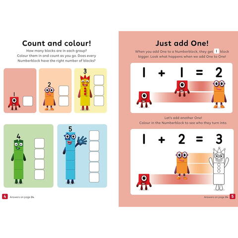 Carte cu activitati Numberblocks - Adunari si scaderi