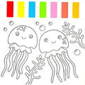 Galt Water Painting: Carte de colorat Animalute marine