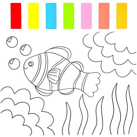 Galt Water Painting: Carte de colorat Animalute marine