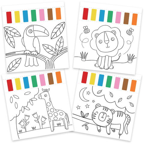 Galt Water Painting: Carte de colorat Animalute