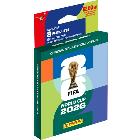 Panini Set Ecoblister cu 8 pachete abtibilduri - Colectia oficiala  FIFA World Cup 2026™