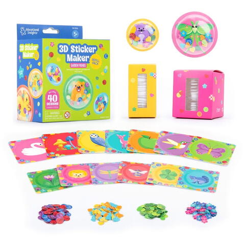 Educational Insights Set rezerve abtibilduri  3D – Prietenii din gradina