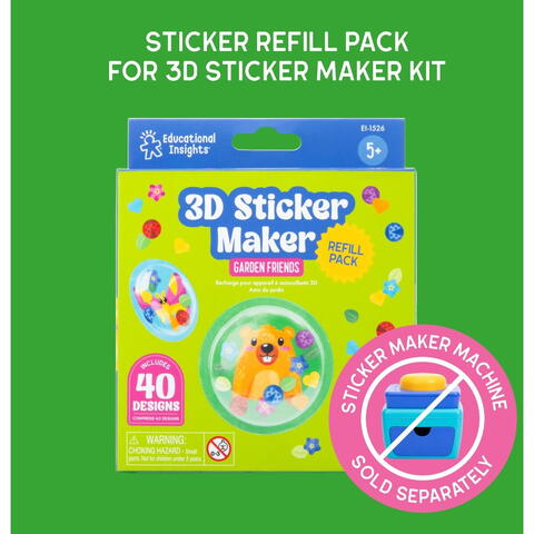 Educational Insights Set rezerve abtibilduri  3D – Prietenii din gradina