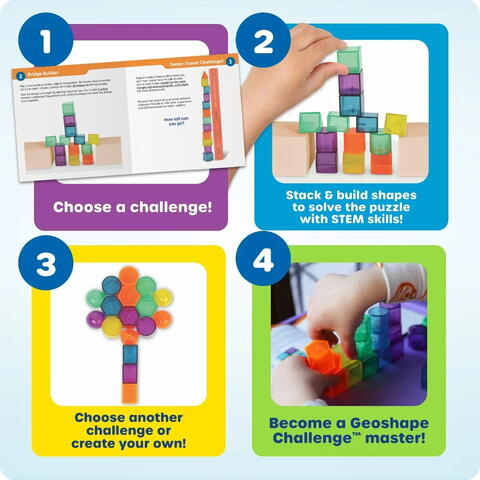 Learning Resources Set STEM Explorers™ - Provocari cu corpuri geometrice