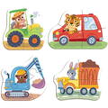 Dodo Puzzle 4 in 1 - Vehicule (2,3,4 piese)