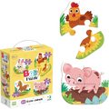 Dodo Puzzle 4 in 1 - Ferma vesela ( 2, 3, 4 piese)