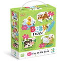 Dodo Puzzle 4 in 1 - O zi la ferma (2, 3, 4 piese)