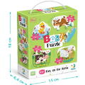 Dodo Puzzle 4 in 1 - O zi la ferma (2, 3, 4 piese)
