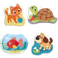 Dodo Puzzle 4 in 1 - Animale de companie (2, 3, 4 piese)