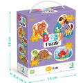 Dodo Puzzle 4 in 1 - Animale de companie (2, 3, 4 piese)
