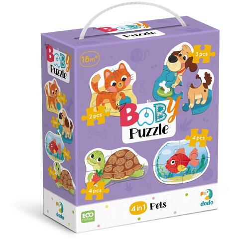 Dodo Puzzle 4 in 1 - Animale de companie (2, 3, 4 piese)