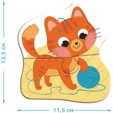 Dodo Puzzle 4 in 1 - Animale de companie (2, 3, 4 piese)