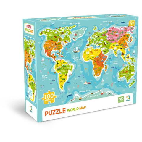 Dodo Puzzle - Harta lumii (100 piese)