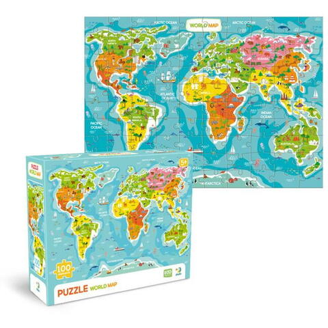Dodo Puzzle - Harta lumii (100 piese)