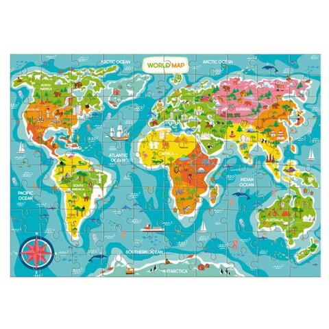Dodo Puzzle - Harta lumii (100 piese)