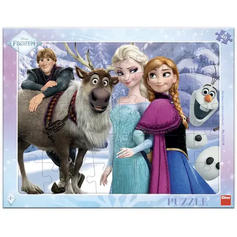 Dino Puzzle cu rama Frozen - La plimbare (40 piese)