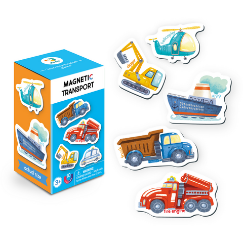 Dodo Set magnetic RESIGILAT- Invat mijloacele de transport in lb. engleza