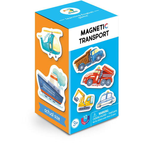 Dodo Set magnetic RESIGILAT- Invat mijloacele de transport in lb. engleza