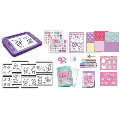 LISCIANI Tablita de desen cu lumini - My Melody & Kuromi