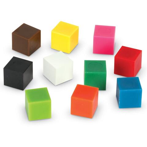 Learning Resources Cuburi multicolore (1cm)