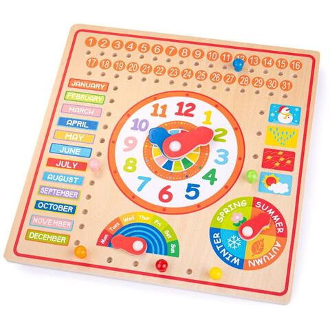 BIGJIGS Toys Calendar luni, zile, data si ora