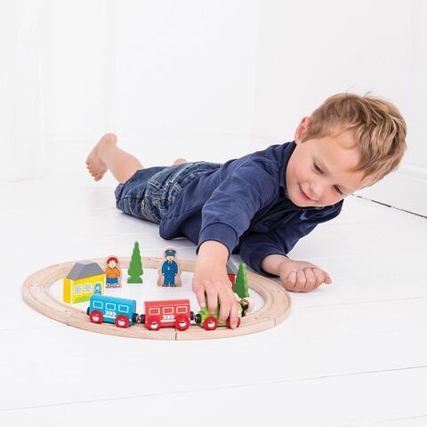 BIGJIGS Toys Primul meu tren - set