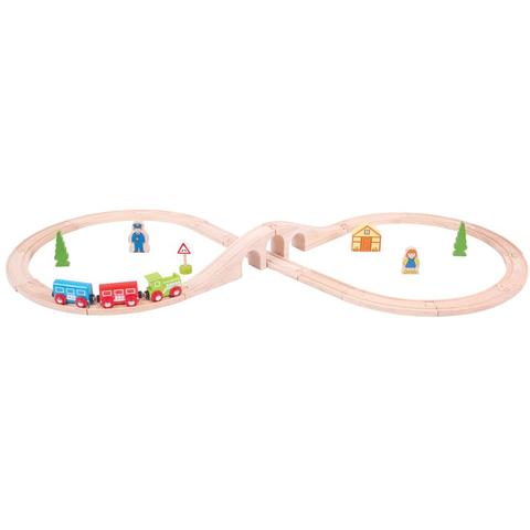 BIGJIGS Toys Set tren cu cale ferata circulara