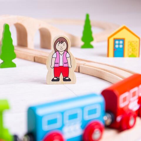 BIGJIGS Toys Set tren cu cale ferata circulara