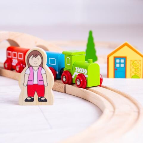 BIGJIGS Toys Set tren cu cale ferata circulara